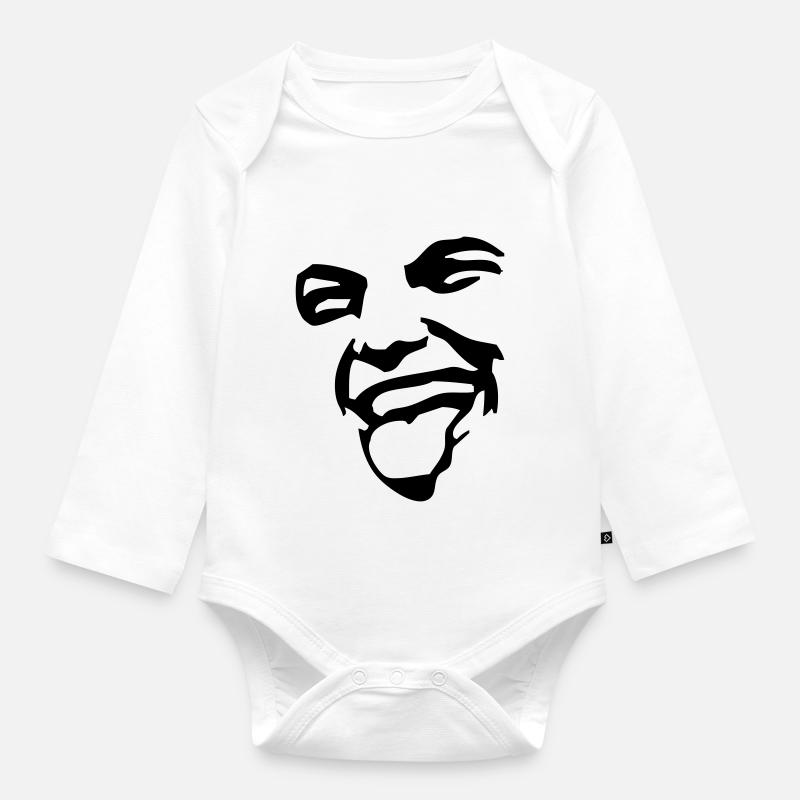 gezicht - Body Bébé bio manches longues - blanc