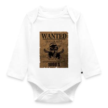 wanted - Organic Longsleeve Baby Bodysuit - white - Front