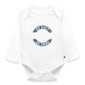 Zu kalt zu früh zu Montag Geschenk - Baby Bio-Langarm-Body - Weiß - Vorne