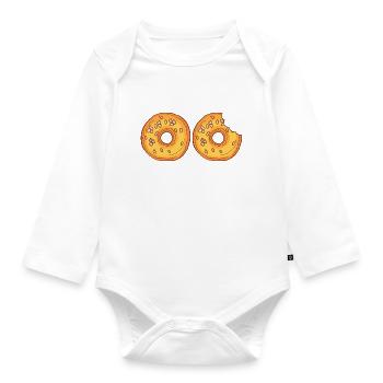 Donuts Confiserie Cookie Törtchen Kuchen Torten - Baby Bio-Langarm-Body - Weiß - Vorne
