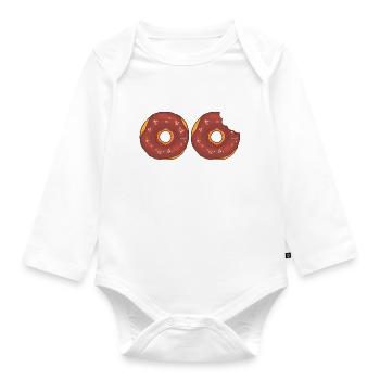 Donuts Confiserie Cookie Törtchen Kuchen Torten - Baby Bio-Langarm-Body - Weiß - Vorne