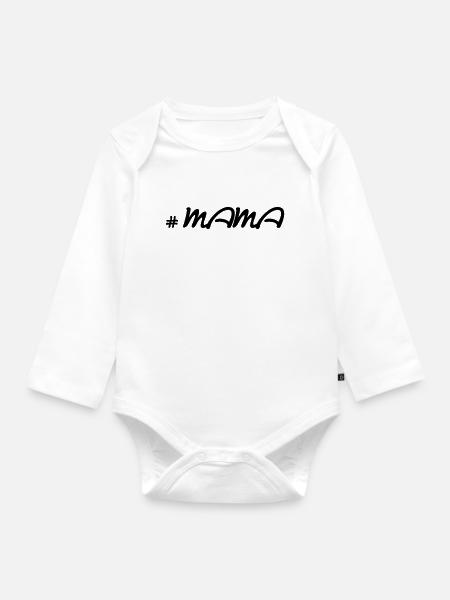 # MAMA Design - Baby Bio-Langarm-Body - Weiß