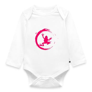 frog - Organic Longsleeve Baby Bodysuit - white - Front