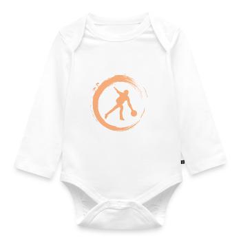 Bowling - Baby Bio-Langarm-Body - Weiß - Vorne