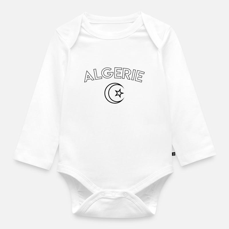 Algérie - Body Bébé bio manches longues - blanc