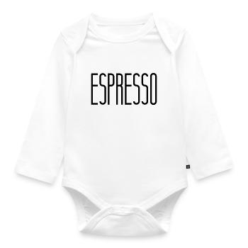 espresso - Baby Bio-Langarm-Body - Weiß - Vorne