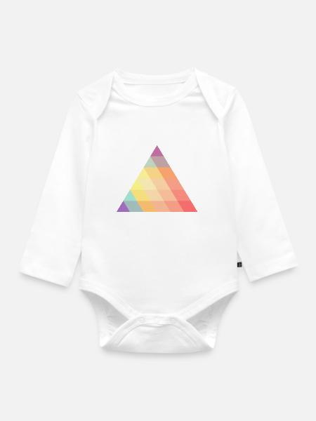 We love all colours bunt statt braun Rassismus - Baby Bio-Langarm-Body - Weiß