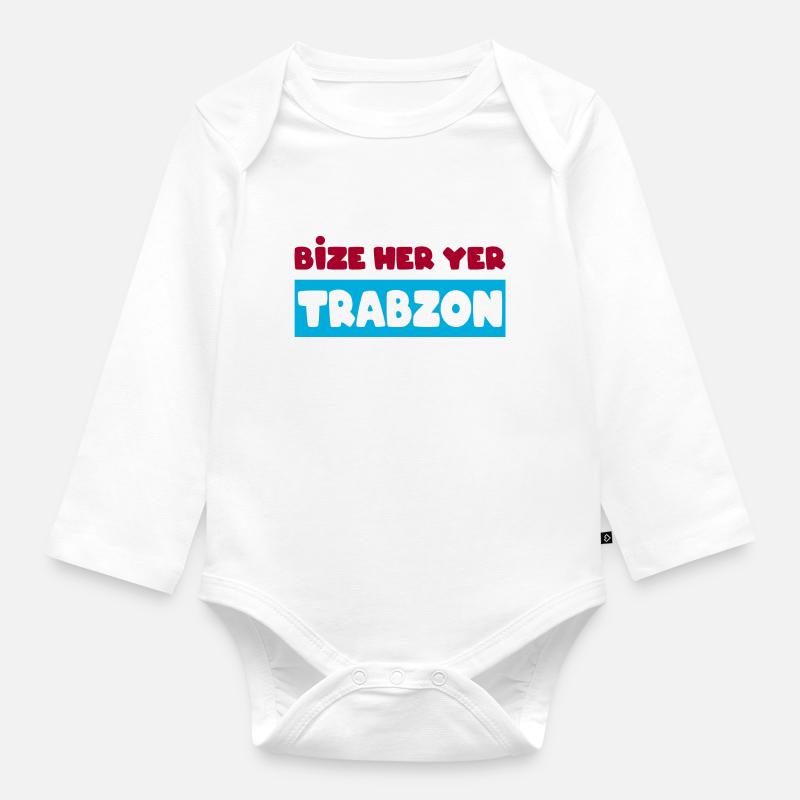 Bize her yer Trabzon 61 - Baby Bio-Langarm-Body - Weiß