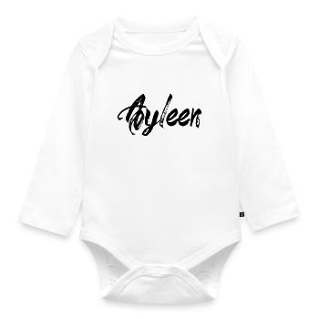 Ayleen - Baby Bio-Langarm-Body - Weiß - Vorne