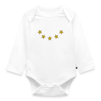 5 étoiles dorées - Body Bébé bio manches longues - blanc - Devant