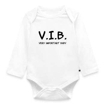 vib baby - Baby Bio-Langarm-Body - Weiß - Vorne