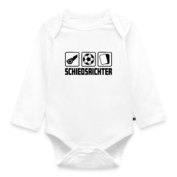 Schiedsrichter - Baby Bio-Langarm-Body - Weiß - Vorne