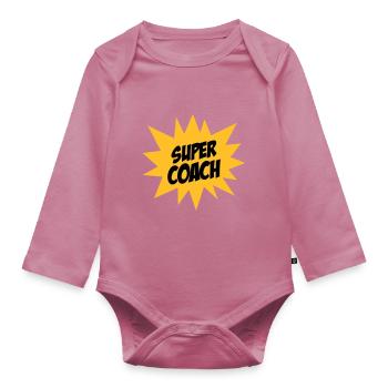 Super Coach - Body Bébé bio manches longues - mauve - Devant