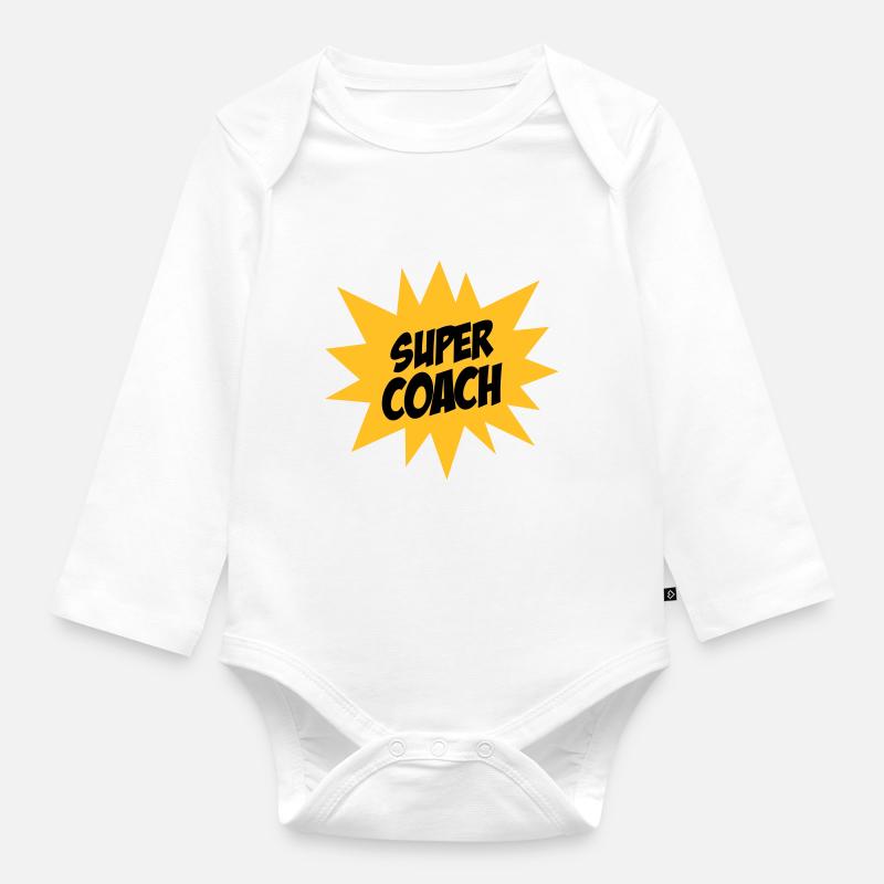 Super Coach - Body Bébé bio manches longues - blanc