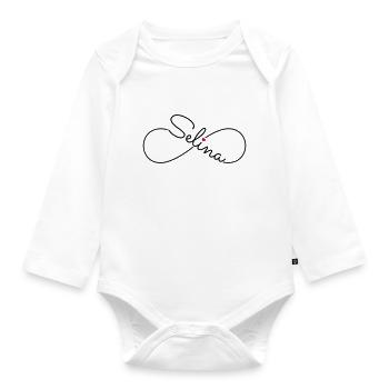 Selina nom prénom - Body Bébé bio manches longues - blanc - Devant