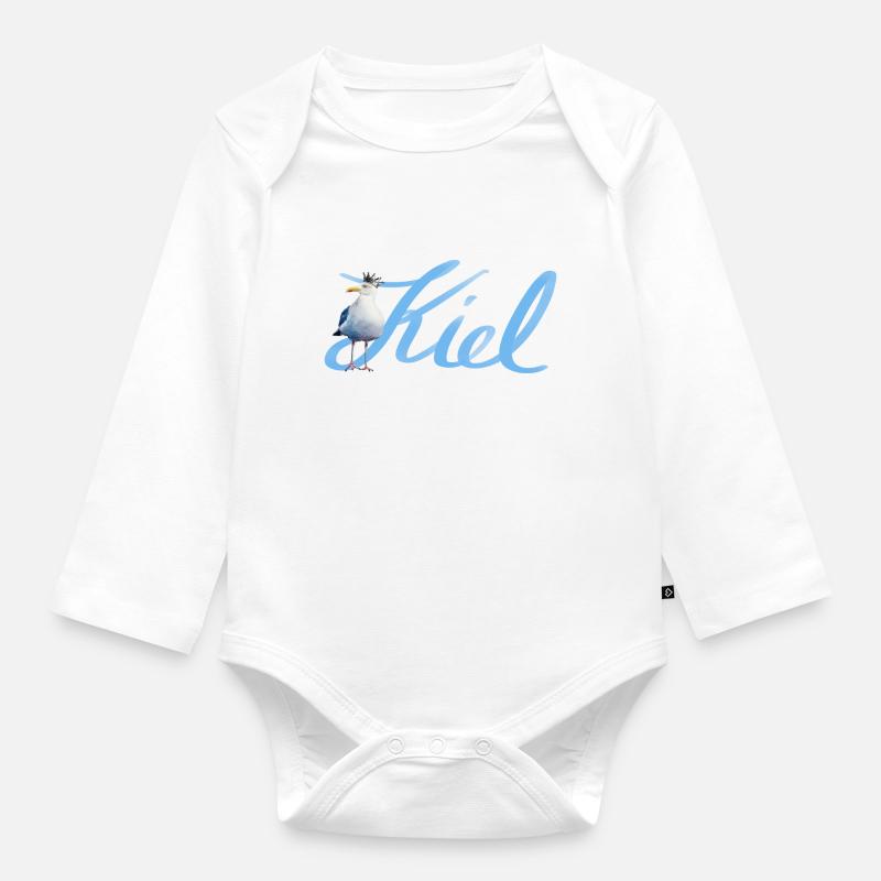 kiel möwe - Baby Bio-Langarm-Body - Weiß