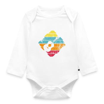 Ukulele - Body Bébé bio manches longues - blanc - Devant