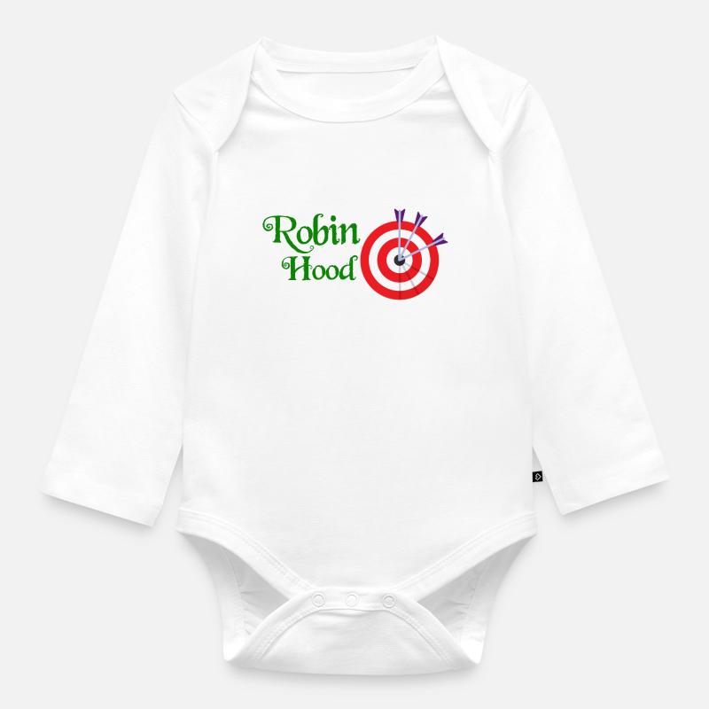 Robin des Bois - Body Bébé bio manches longues - blanc