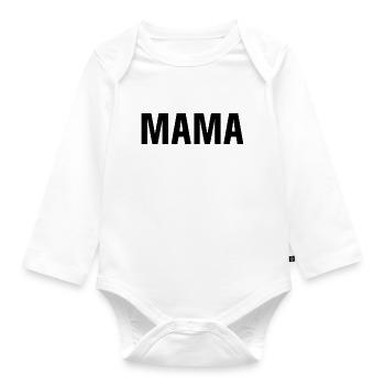 maman - Body Bébé bio manches longues - blanc - Devant