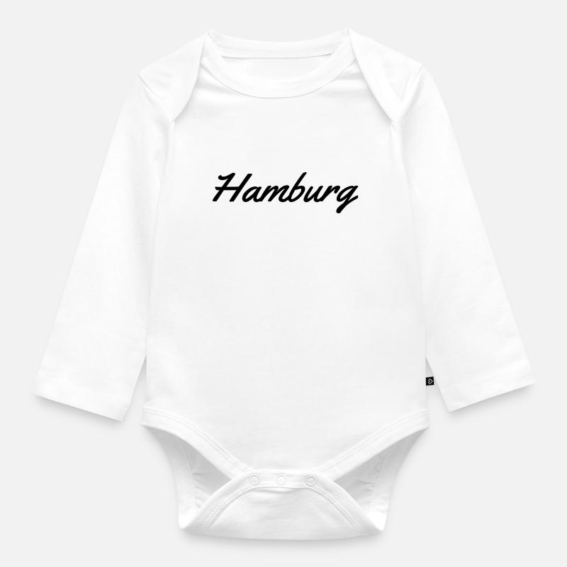 Hambourg - Body Bébé bio manches longues - blanc