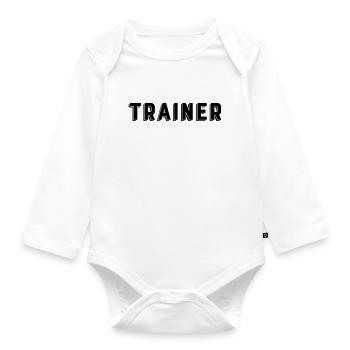 Trainer - Baby Bio-Langarm-Body - Weiß - Vorne