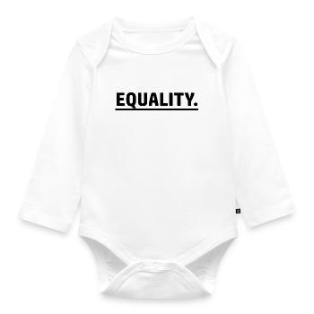 Gleichberechtigung Gleichheit Equality - Organic Longsleeve Baby Bodysuit - white - Front