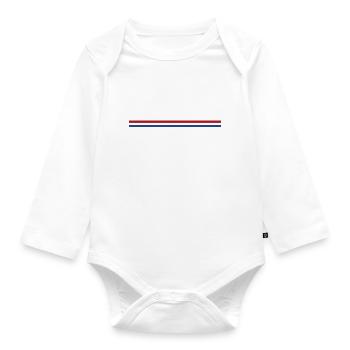 Drapeau de la Hollande - Body Bébé bio manches longues - blanc - Devant