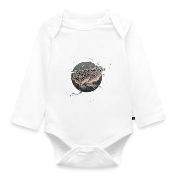 Wachteln - Baby Bio-Langarm-Body - Weiß - Vorne