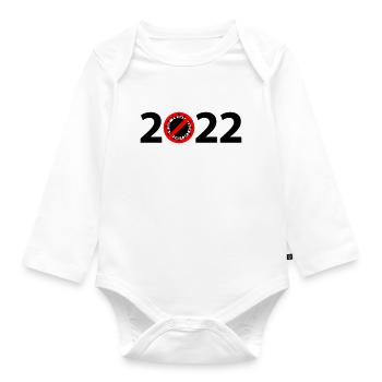 2022 Anti Corona Virus - Organic Longsleeve Baby Bodysuit - white - Front