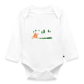 Heute mache ich nur so viel Holz Kettensäge - Baby Bio-Langarm-Body - Weiß - Vorne
