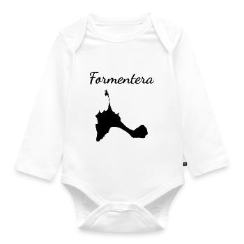 Formentera Balearic Islands Holiday Island Gift - Organic Longsleeve Baby Bodysuit - white - Front