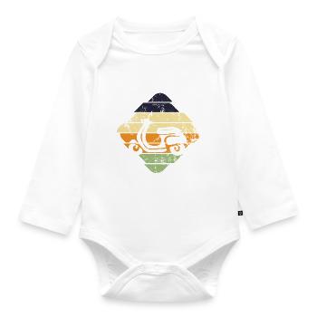 Moped - Organic Longsleeve Baby Bodysuit - white - Front