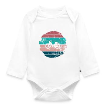 Moped - Organic Longsleeve Baby Bodysuit - white - Front