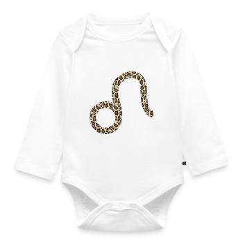 Signe du zodiaque Lion - Body Bébé bio manches longues - blanc - Devant