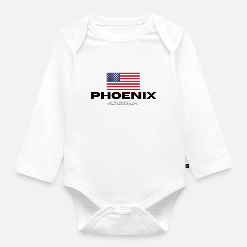 Phénix - Body Bébé bio manches longues - blanc