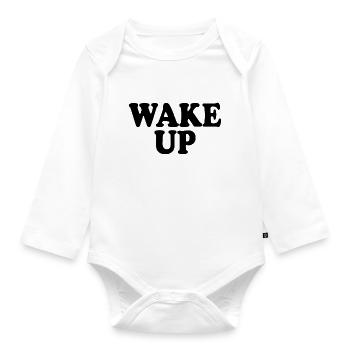 Wake up - Baby Bio-Langarm-Body - Weiß - Vorne