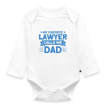 Law Lawyer Law Student Faculty of Law - Organic Longsleeve Baby Bodysuit - white - Front
