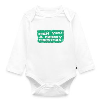 bébé fée queue bateau blagues présenter idée bande dessinée axie - Body Bébé bio manches longues - blanc - Devant