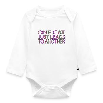 kitty animals awesome joke funny quote birthday - Baby Bio-Langarm-Body - Weiß - Vorne