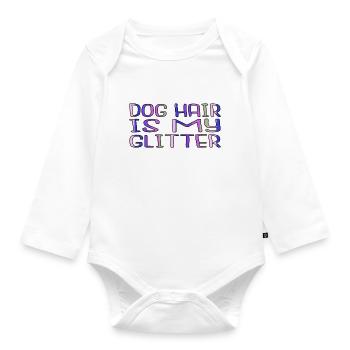 beagle love gift idea beagle dog gift present - Organic Longsleeve Baby Bodysuit - white - Front
