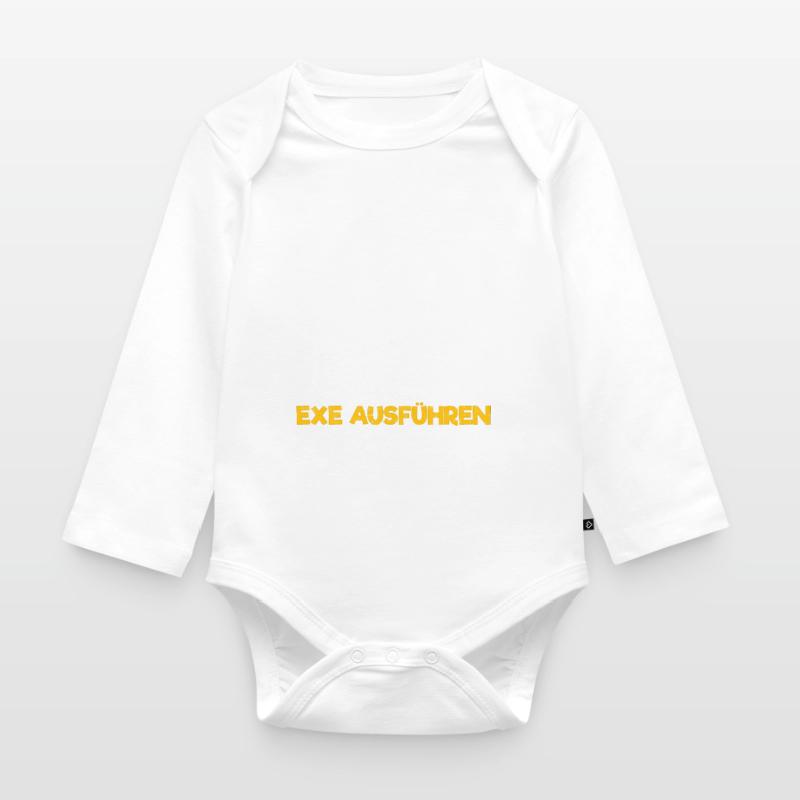 exe exécuter l’informatique programmeur admin Body Bébé bio manches longues