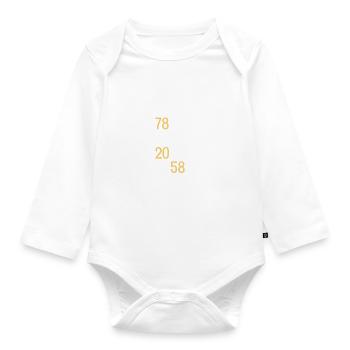 Je N'ai Pas 78 Ans. J'ai 20 Avec 58 D'expérience - Body Bébé bio manches longues - blanc - Devant