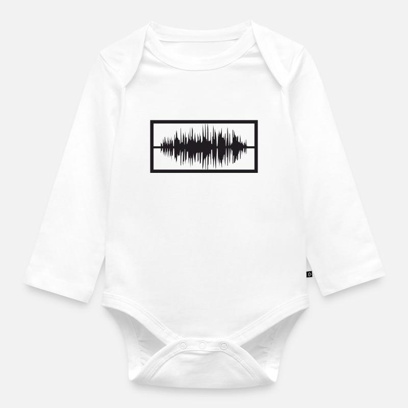 Frequency - Organic Longsleeve Baby Bodysuit - white