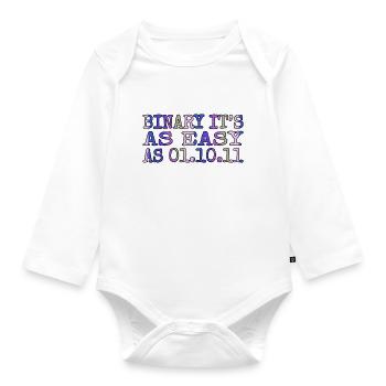Piratage d’ordinateur mais je fais un ordinateur geek éthique - Body Bébé bio manches longues - blanc - Devant