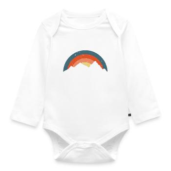 Colorado State USA Mountains Hiking Retro Vacation - Organic Longsleeve Baby Bodysuit - white - Front