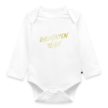 Équipe de badminton - Body Bébé bio manches longues - blanc - Devant