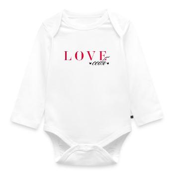 Love себя - Baby Bio-Langarm-Body - Weiß - Vorne