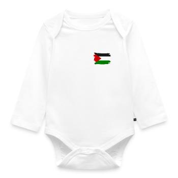Free palestine - Body Bébé bio manches longues - blanc - Devant