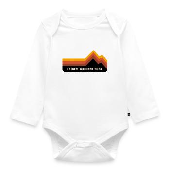 Extrem Wandern 2024 - Baby Bio-Langarm-Body - Weiß - Vorne