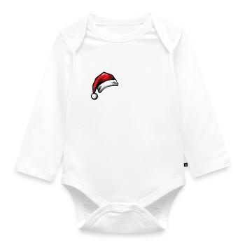 44 Zahl Weihnachten - Baby Bio-Langarm-Body - Weiß - Vorne